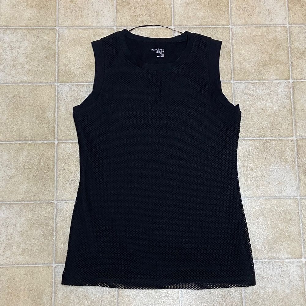 Ruff Hewn Grey Black Fitted Sleeveless Tank Top Size XS